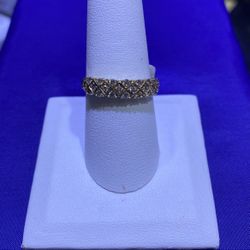 10KT Gold Diamond Ring Size 8 1/2