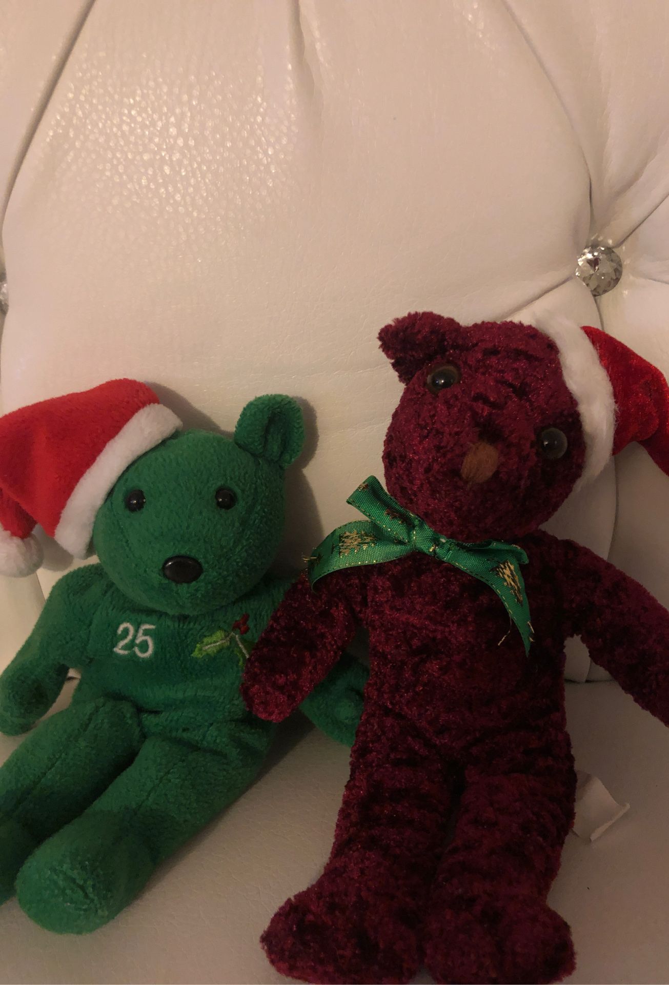 Holiday bear plushies