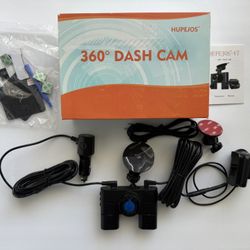 360 Dash Cam Front and Rear Inside, 4 Channel Dash Camera for Cars FHD 1080Px4, Built-in Wi-Fi, 3.16” IPS Screen, WDR Night Vision, Voice Control, Inc