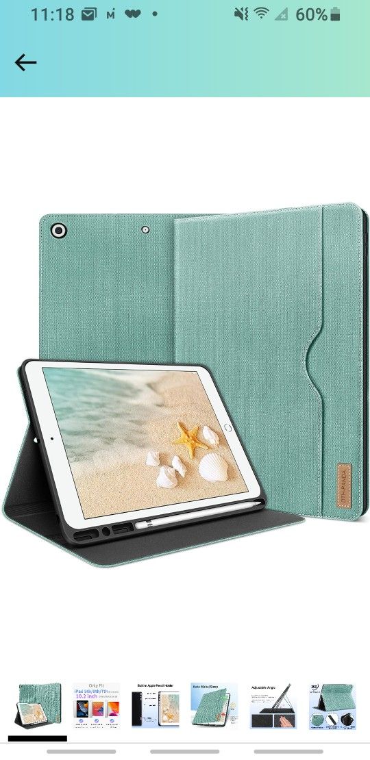 iPad Mini 6 Case 2021 8.3 Inch iPad Mini 6th Generation Cases, with Pen Holder Folio PU Leather Stand Smart Cover with Pocket Auto Sleep/Wake (Mint Gr