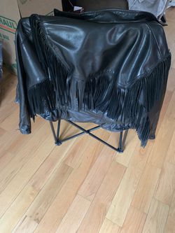 Women’s leather riding jacket.