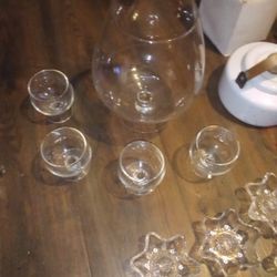 Vintage Punch Bowl Shaped Like Wineglass
