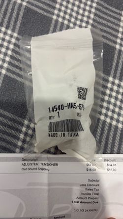 Honda rancher timing chain tensioner