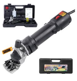 SimpleLux 380W Electric Sheep Shears, Professional Wool Grooming Kit, Farm Livestock Shearing Clippers, Heavy Duty Hand Piece Cutter with 6 Speeds Sha