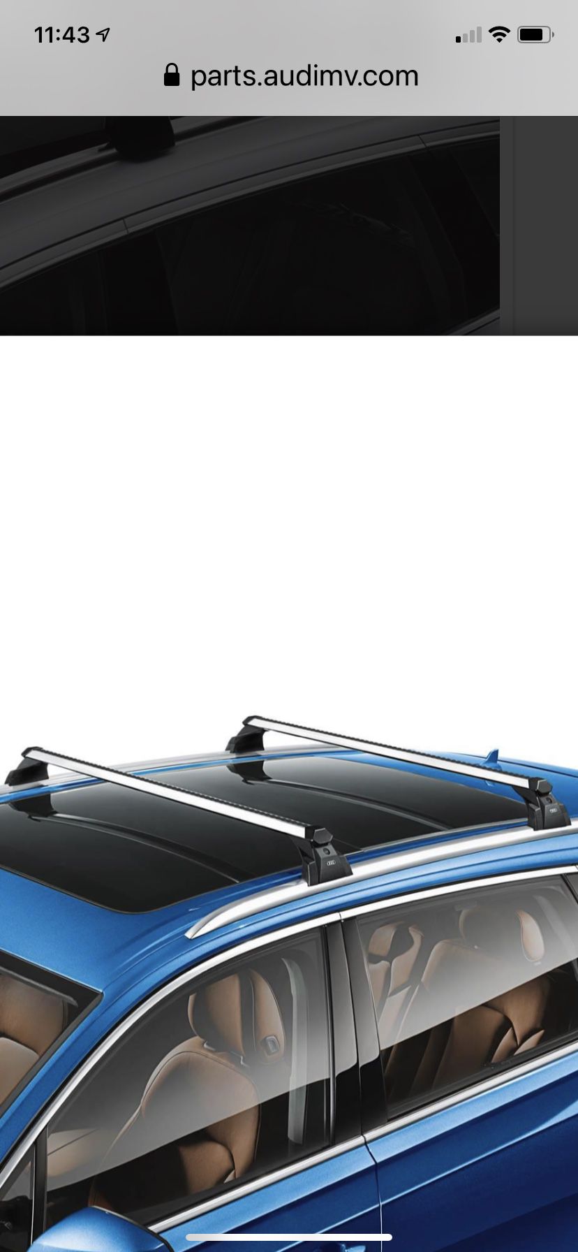 Audi- OEM Q7  Accessories -Roof Racks, All Weather Floor Mats)