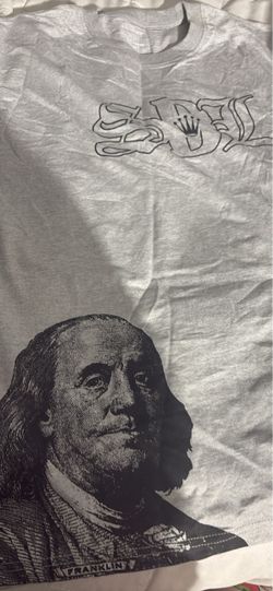 Gray Graphic T-Shirt Benjamin Franklin