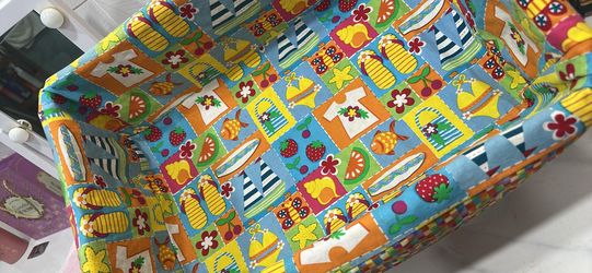 H7” 🌈 Multi-Colored Lined Wicker Storage Basket – Woodluv Large Organizer Box for Shelves & Hampers