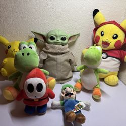 Pokémon And Mario Plushies 