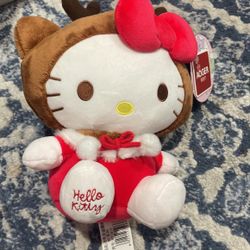 hello kitty moose christmas plushie