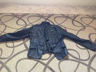 L leather jacket