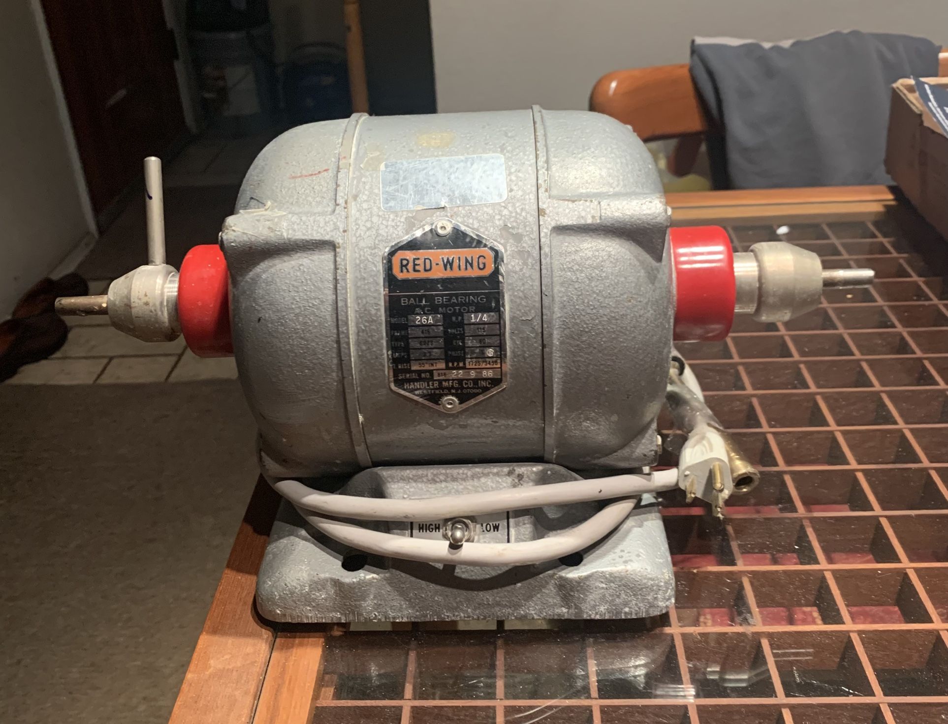 Polishing Motor - Red Wing Lathe.