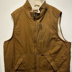 Lee Men’s XL Brown Sherpa Lined Vest