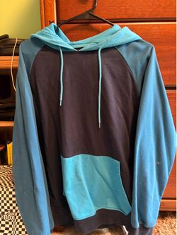 Simple Blue and Black Hoodie