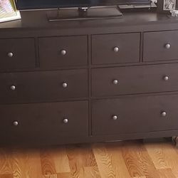 Dark Wood Dresser Tall/short, Night Stand