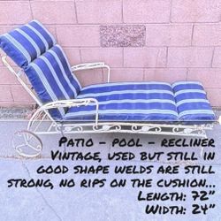 Vintage patio pool reclining chair