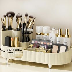 Rotating makeup organizer