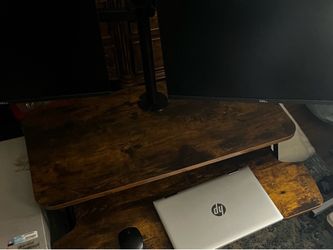Desktop dual monitor stand