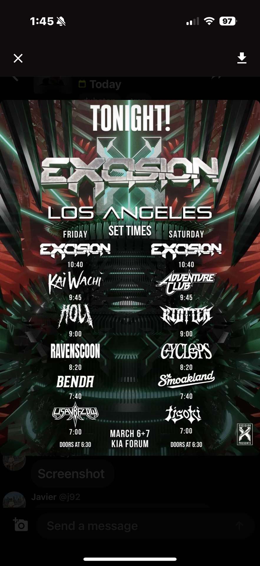 Excision Saturday