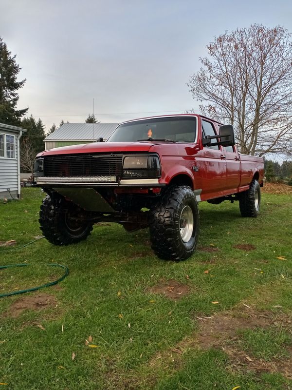 90 ford f350 crew cab long bed on 38s for Sale in Lacey, WA - OfferUp