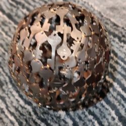 Mid Century Modern Welded Key Ball Globe Art Vintage 