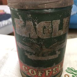 Antique Eagle Brand Coffee Tin, Jersey City New Jersey