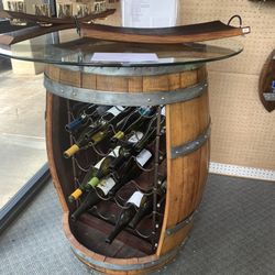 Barrel With Wine Rack