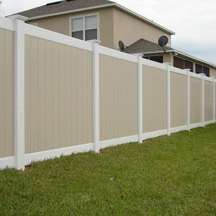 Brand Fence, Privacy PVC, Tan, 6x8
