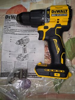 New Dewalt  20v  1/2" atomic brushless hammerdrill.   Tool only and price firm