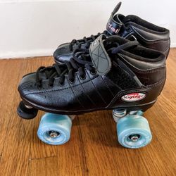 Ridell  R3 Skates: Ladies 5 / Mens 6 (Black w/ Light Up Wheels)