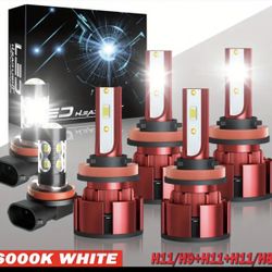 6 Pcs Led Headlight Bulbs For Toyota Tacoma 2016-2020/ For Jeep Grand Cherokee 2016-2020