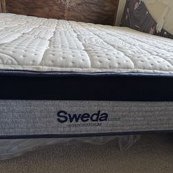 Sweda Extra Firm Mattress King Size, Mattress Protector, Mattress Wooden Base(2 Nos.)