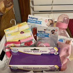 Baby Shower Gift Basket - Girl