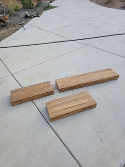 Set Of 3 wall shelf solid Wood