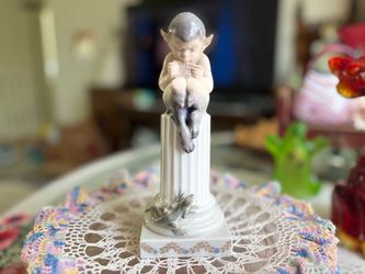 Royal Copenhagen Faun With Lizard Figurine, Collectible Danish Porcelain