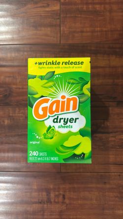 Gain Dryer Sheets + Wrinkle Release; Fights Static With A Touch Of Scent: Original Gain Scent; 240 Count