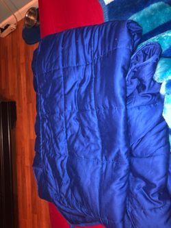 Blue weighted blanket!!