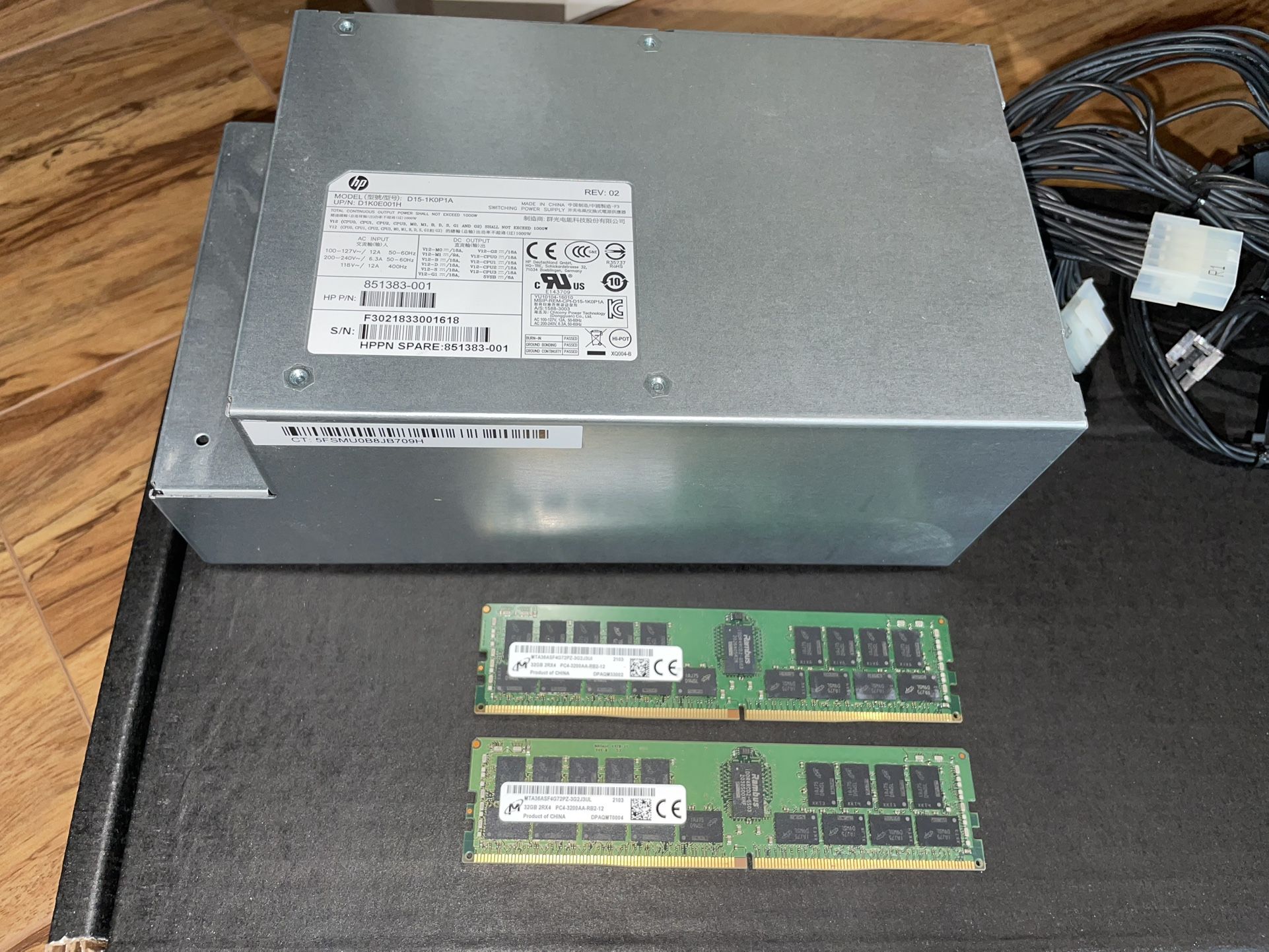 HP Z4 Workstation Upgrade Parts – 1000W Power Supply & 64GB RAM DDR4 3200