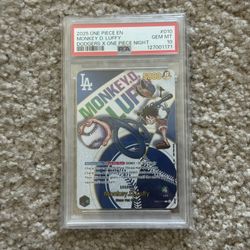 Dodgers Monkey D. Luffy One Piece Night PSA 10