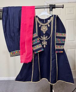 Pakistani cotton 3pc little girl dress