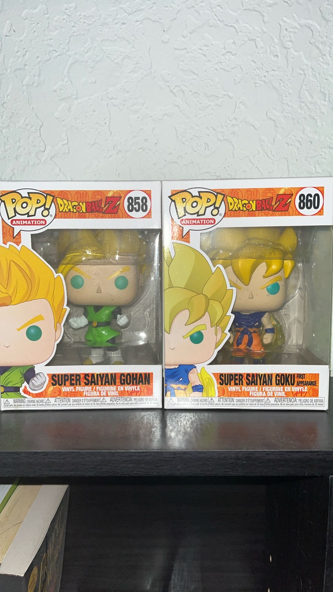 super saiyan goku and super saiyan gohan funko pop