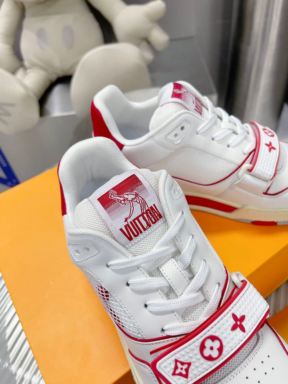 SALEOFF Louis Vuitton Trainer #54 Signature Red White Sneaker - USALast
