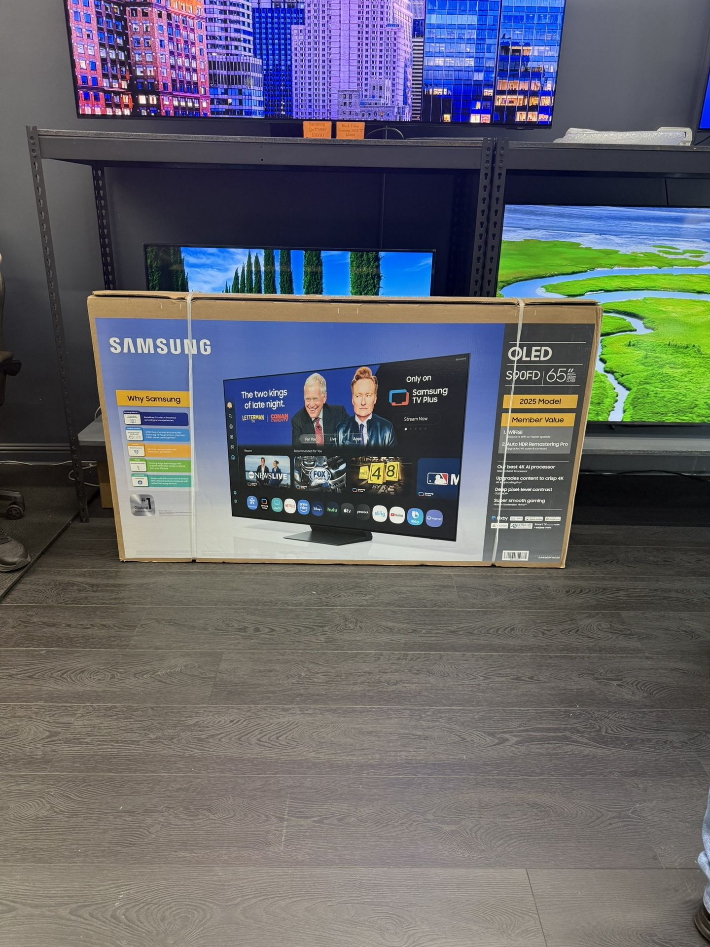 SAMSUNG OLED S90F 65 INCH SMART 4k TVS AI THIN Q NEW 