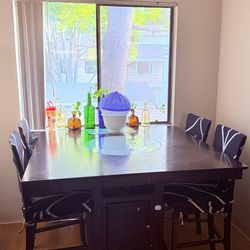 Modern Counter-Height Dining Set with Built-In Storage!