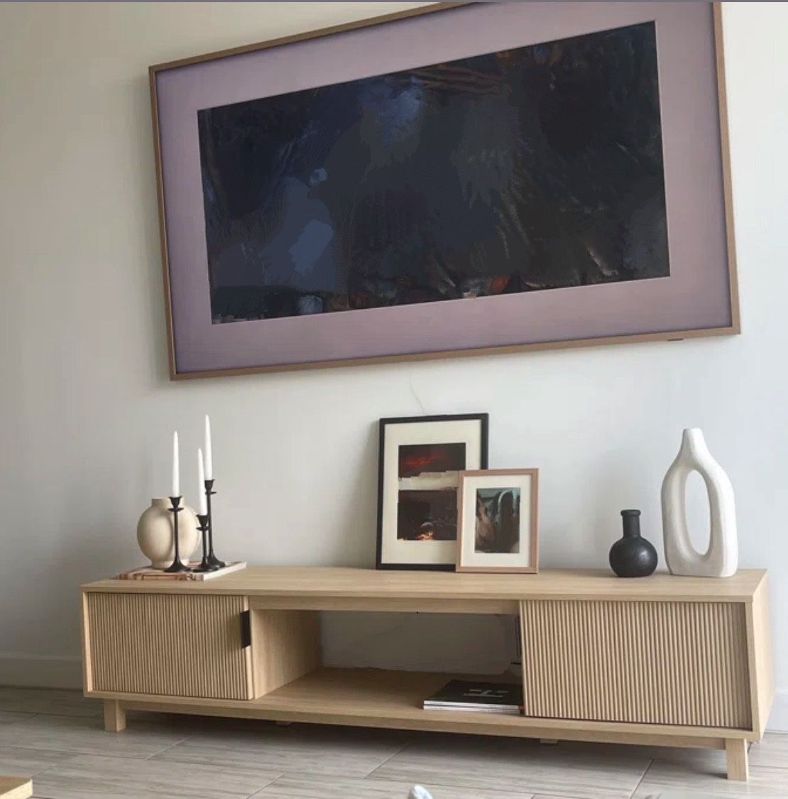 New Large Scandinavian Japandi TV Stand For TV up to 80 Inches