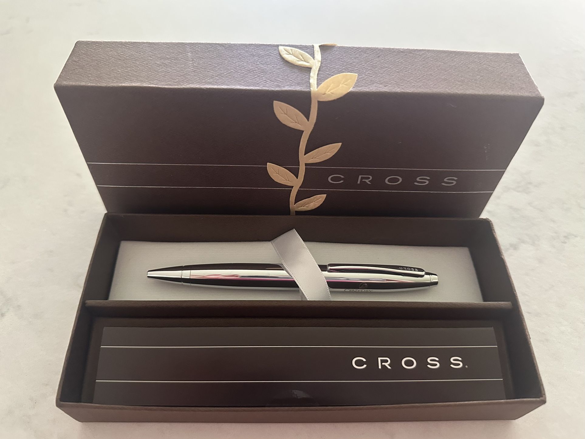 Cross ATX Pure Chrome Ballpoint Pen - New in Box