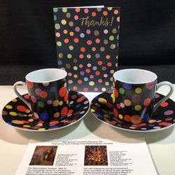 Enjoy an Expreso For Two, Woth This  Artsy Salvador Dalí COLLECTIBLE   Porcelain – Espresso Cups, Set For Two, From The  Dalí Museum 