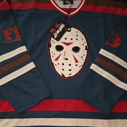 Friday The 13th Jason Voorhees Hockey Jersey Halloween Horror 