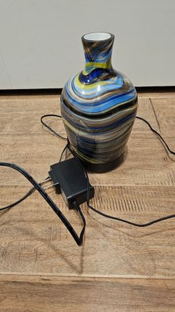 Stunning Artisan Hand-Blown Glass Ultrasonic Aromatherapy Diffuser / Cool Mist Humidifier