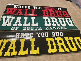 Vintage Wall Drug Bumper Stickers 