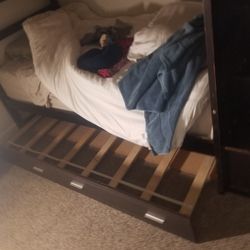Trundle Twin Bed Black With Drawers